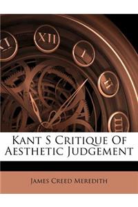 Kant S Critique of Aesthetic Judgement