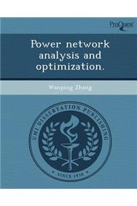 Power Network Analysis and Optimization
