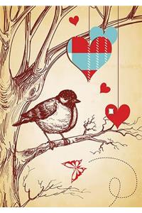 Hearts Large Elastic Journal
