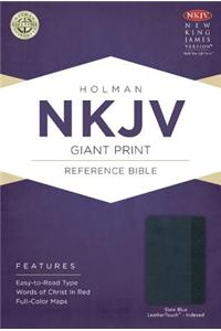 NKJV Giant Print Reference Bible, Slate Blue, Indexed