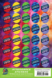 Vacation Bible School (Vbs) 2019 to Mars and Beyond Attendance Stickers (Pkg of 24): Explore Where God's Power Can Take You!
