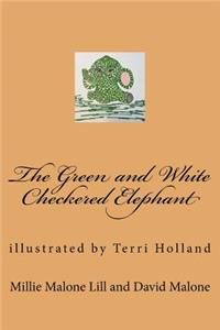 Green and White Checkered Elephant