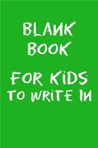 Blank Book For Kids To Write In
