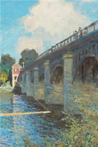 Claude Monet Bridge Painting Sailboat Fine Art Journal