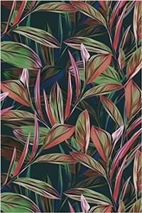 Watercolor Green and Orange Leaves Journal