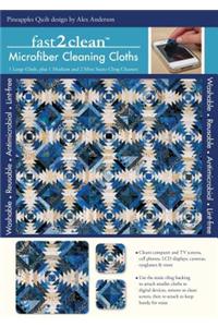 fast2clean (TM) Pineapple Quilt Microfiber Cleaning Cloths