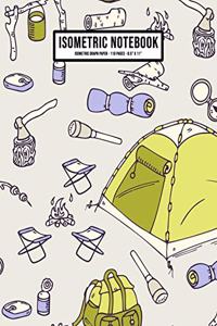 Camping Isometric Graph Paper Notebook
