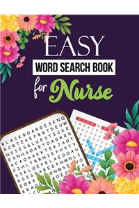 Easy Word Search Book for Nurse