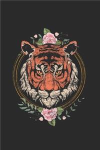 Tiger With Flowers