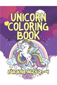 Unicorn Coloring Book for Kids Ages 2-4