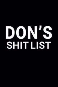 Don's Shit List