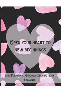 2020 Undated Planner & Mandala Coloring Book