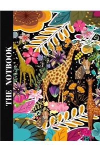 TROPICAL Series Notebook Unlined/Plain Notebook - Large 8.5 x 11 inches 110 Pages
