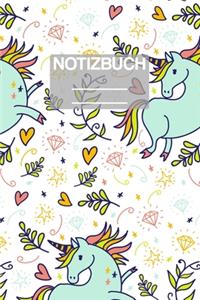 Notizbuch A5 Muster Einhorn Unicorn Suess