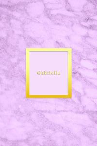 Gabriella: Custom diary dot grid graph for girls - Cute personalised gold and marble diaries for women - Sentimental keepsake note book journal - Sweet light p