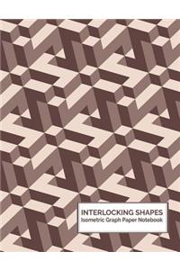 Interlocking Shapes Isometric Graph Paper Notebook
