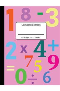 Math Composition Book