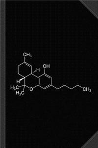THC Molecule Cannabis Weed Journal Notebook