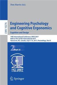 Engineering Psychology and Cognitive Ergonomics: Cognition and Design