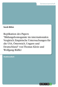 Replikation des Papers 