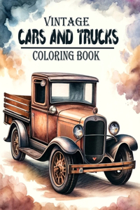 Vintage Cars and Trucks Coloring book