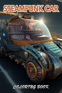 Steampunk Car Coloring Book