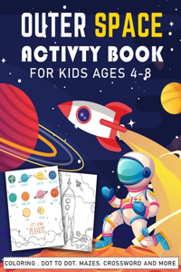 outer space activity book for kids ages 4-8