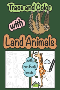 Trace and Color with Land Animals