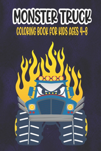 Monster Truck Coloring Book for Kids Ages 4-8