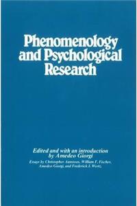 Phenomenology and Psychological Research