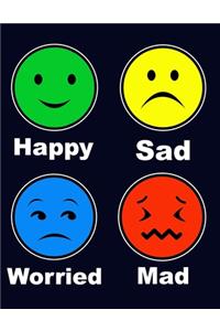 Happy Sad Worried Mad