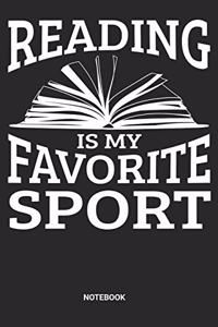 Reading is my favorite Sports Notebook