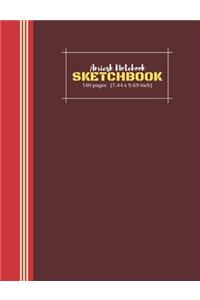 Amiesk Notebook - Sketch Book - 140 pages (7.44 x 9.69 inch)