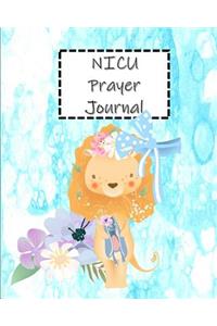 NICU Prayer Journal: 60 days of Guided Prompts and Scriptures Blue Lion with Bow Boy