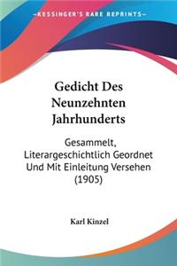 Gedicht Des Neunzehnten Jahrhunderts