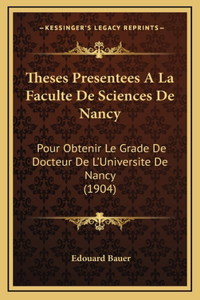 Theses Presentees A La Faculte De Sciences De Nancy