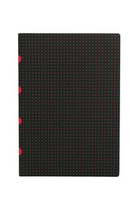 Paper Oh Cahier Circulo Black on Red / Black on Red A4 Lined