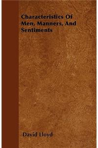 Characteristics Of Men, Manners, And Sentiments