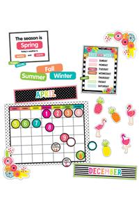 Simply Stylish Tropical Pineapple Calendar Bulletin Board Set