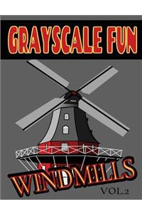 Grayscale Fun WINDMILLS Vol.2