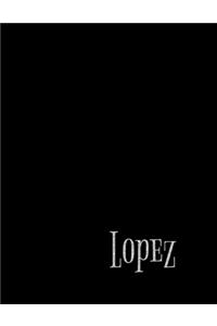 Lopez Personalized Minimalist Grid Notebook - 8.5x11 100 grid pages- Matte Lopez Personalized Matte Silk Cover with sturdy white pages notebook