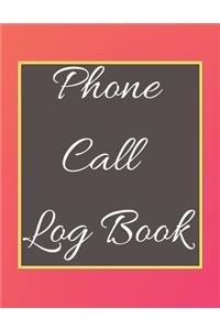 Phone Call Log Book