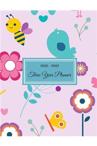 2020 - 2022 Flowers Three Year Planner