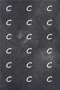 2020 Weekly Planner Monogram C Pattern Monogram C Chalkboard 134 Pages