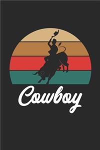 Cowboy Notebook - Retro Cowboy Journal - Cowboy Diary