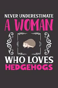 Never Underestimate A Woman Who Loves Hedgehogs