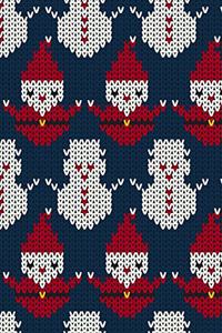 Merry Christmas Knit Snowman Santa Notebook