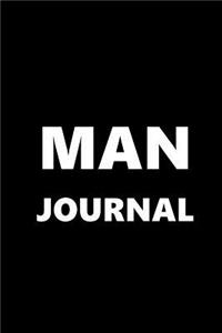 Journal For Men Man Journal White Font On Black Design