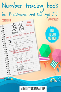 Number Tracing Book for Preschoolers and Kids Ages 3-5