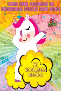 Libro para colorear de unicornios felices para ninos